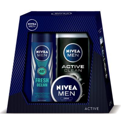 NIVEA MEN kazeta ACTIVE CLEAN deo   sprchový gel   krém