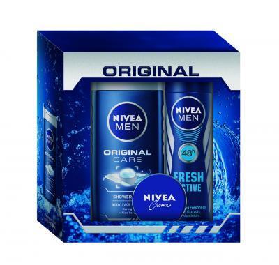 NIVEA Vánoční pánská kazeta Deofresh (deo   sprchový gel   krém)