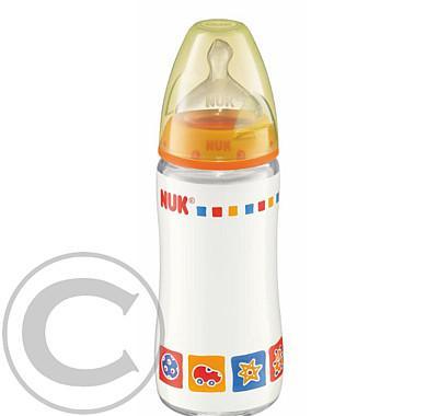 NUK FC láhev sklo 240 ml silikon V1-M 212013