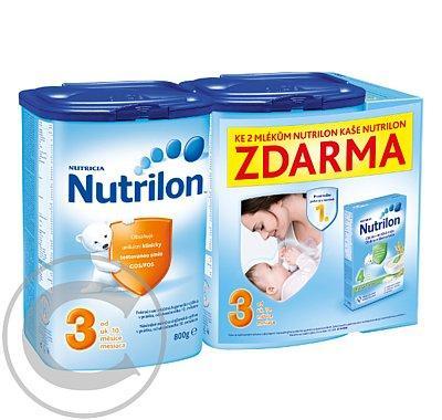 NUTRILON 3 2x800g    kaše rýžová 225g ZDARMA