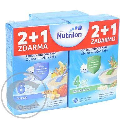 Nutrilon kaše rýžová mléčná 2x 225g   ovocná mléčná 225g 6M, Nutrilon, kaše, rýžová, mléčná, 2x, 225g, , ovocná, mléčná, 225g, 6M