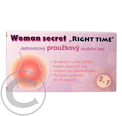Ovulační test Woman Secret Right Time proužkový 5v1, Ovulační, test, Woman, Secret, Right, Time, proužkový, 5v1