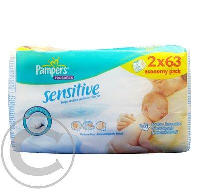 Pampers ubrousky Sensitive 2x63ks