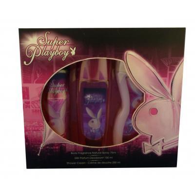 Playboy Super Women deo sklo 75ml   DEO 150 ml   sprchový gel 250 ml