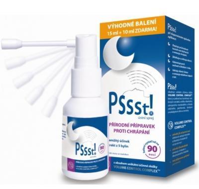 Pssst! ústní sprej proti chrápání 15 ml   10 ml zdarma