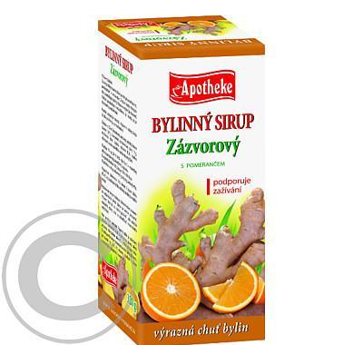 APOTHEKE sirup zázvorový s pomerančem 310 g