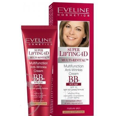 Eveline SUPER LIFTING multifunkční BB krém proti vráskám - středně tmavý 50 ml