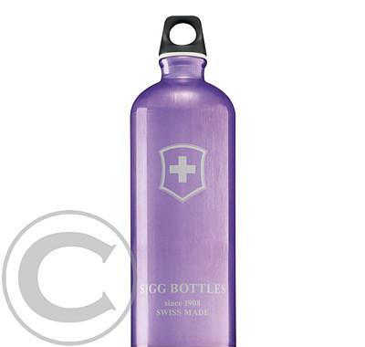 Nápojová lahev Sigg Swiss Cross Purple 1,0l