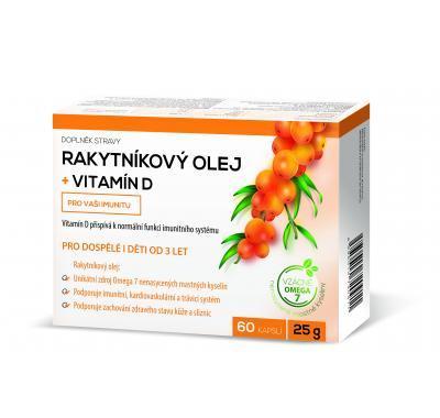 Rakytníkový olej   vitamín D 60 kapslí : VÝPRODEJ exp. 2015-11