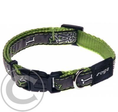 Rogz obojek Fancy Dress M 26-40/1,6cm Lime Bone 1ks