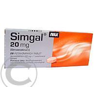 SIMGAL 20 MG  28X20MG Potahované tablety, SIMGAL, 20, MG, 28X20MG, Potahované, tablety