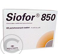 SIOFOR 850  60X850MG Potahované tablety, SIOFOR, 850, 60X850MG, Potahované, tablety