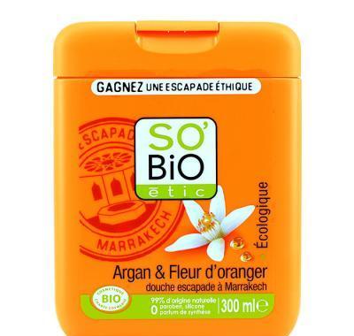 SO´BIO Bio sprchový gel argan a pomerančové květy 300 ml