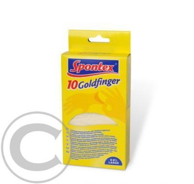 SPONTEX Goldfinger latexové rukavice L 10 kusů