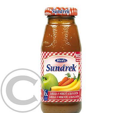 Sunárek šťáva jablka s mrkví a banánem 175ml, Sunárek, šťáva, jablka, mrkví, banánem, 175ml