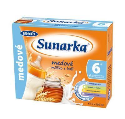 Sunarka mlíčko s kaší medové 2x250ml, Sunarka, mlíčko, kaší, medové, 2x250ml