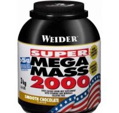 Super Mega Mass 2000, Gainer, Weider, 3000 g - Vanilka