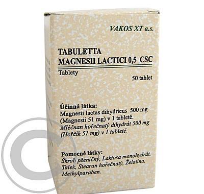 TABULETTA MAGNESII LACTICI 0,5 CSC TBL 50X500MG