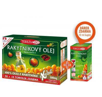 Terezia Company Rakytníkový olej 60 tobolek   Dárek Rakytníkový olej kapky 10 ml