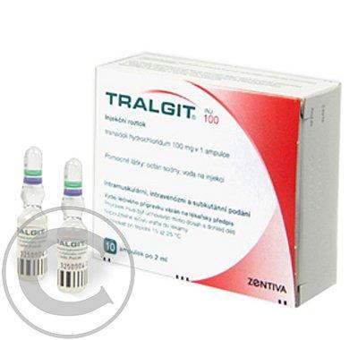 TRALGIT 100 INJ  100X2ML/100MG Injekční roztok, TRALGIT, 100, INJ, 100X2ML/100MG, Injekční, roztok