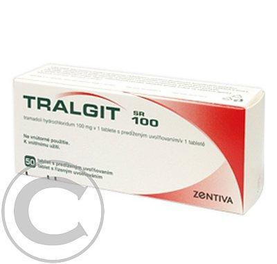 TRALGIT SR 100  50X100MG Tabl. s řízeným uvol., TRALGIT, SR, 100, 50X100MG, Tabl., řízeným, uvol.