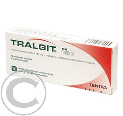 TRALGIT SR 150  100X150MG Tabl. s řízeným uvol., TRALGIT, SR, 150, 100X150MG, Tabl., řízeným, uvol.