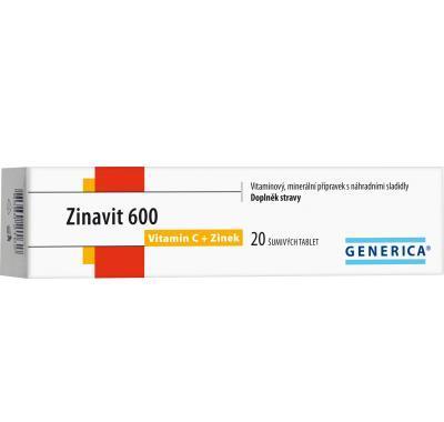 GENERICA Zinavit 600 20 šumivých tablet, GENERICA, Zinavit, 600, 20, šumivých, tablet