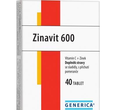 GENERICA Zinavit 600 pomeranč 40 žvýkací tablety, GENERICA, Zinavit, 600, pomeranč, 40, žvýkací, tablety