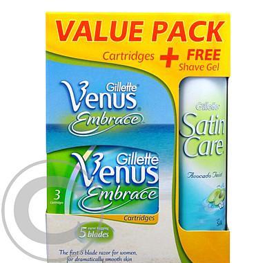 Gillette Venus Embrace náhradní břity 3ks   Avocado gel 200ml