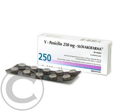 V-PENICILIN 250 MG SLOVAKOFARMA TBL 30X250MG, V-PENICILIN, 250, MG, SLOVAKOFARMA, TBL, 30X250MG