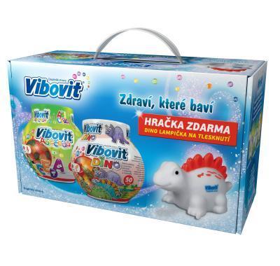 Vibovit Vánoce 2015 Stegosaurus 2 x 50 kusů želé vitamínů   DÁREK, Vibovit, Vánoce, 2015, Stegosaurus, 2, x, 50, kusů, želé, vitamínů, , DÁREK