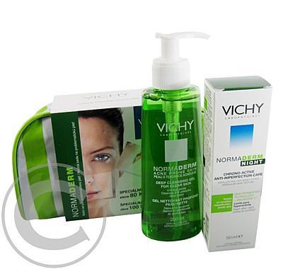 Vichy Normaderm noc krém 50 ml, hloubkový čistící gel 200 ml   vzorky   taška ZDARMA!