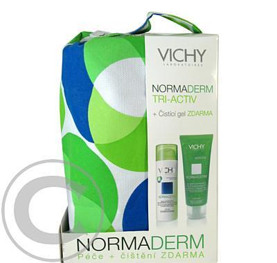 Vichy sada pro pleť s nedokonalostmi: Normaderm Tri-activ 50ml   čistící gel 100 ml   taštička Zdarma