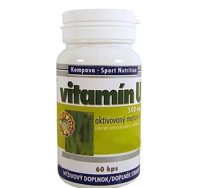 Vitamín U aktivovaný metionín 500 mg cps. 60