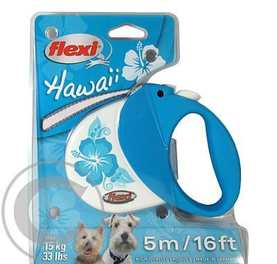 Vodítko FLEXI Hawaii 5m/15kg Pásek Azur 1 ks