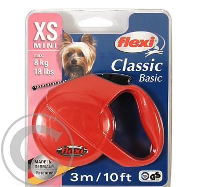 Vodítko FLEXI Mini Classic 3m/8kg Lanko Červená 1ks