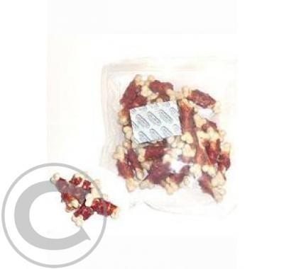 White dog bone twinned by duck 250 g