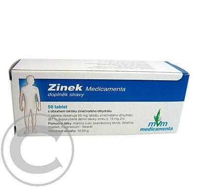 Zinek tbl.50 Medicamenta  : VÝPRODEJ exp. 2015-11-07