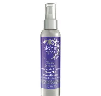 Zklidňující aromatický sprej na polštář s heřmánkem a levandulí Planet Spa (Sleep Serenity Pillow Mist with Camomile & Lavender) 100 ml, Zklidňující, aromatický, sprej, polštář, heřmánkem, levandulí, Planet, Spa, Sleep, Serenity, Pillow, Mist, with, Camomile, &, Lavender, 100, ml